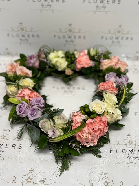 Loose Floral Open Heart