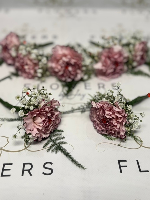 Soft Pink Carnation Buttonhole