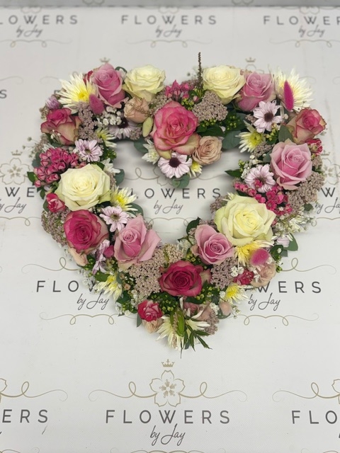 Soft Pinks and Creams Open Heart
