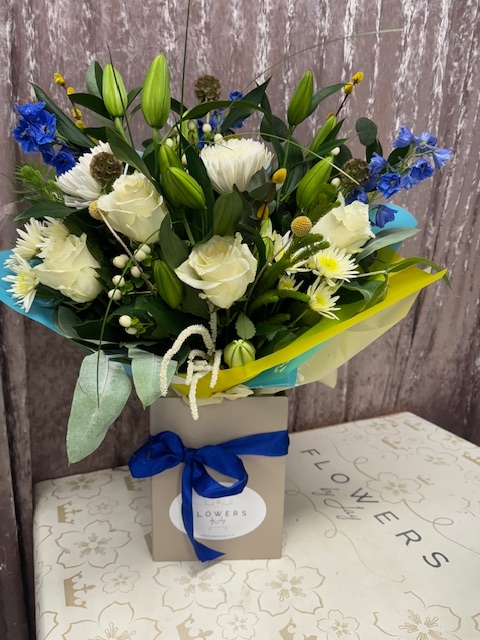 The Ivory Blues Bouquet