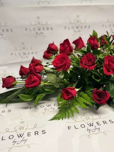 Red Roses Casket Spray