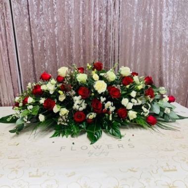 Red & Cream Roses