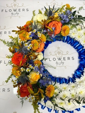 Best of Both (Blue Orange) Wreath