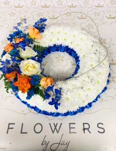 Blue & Orange Wreath