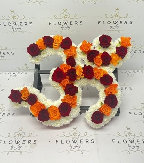 Hindu OM (Red & Orange Rose)