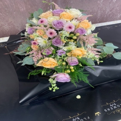 Bridal Bouquet Cascading (Lilac & Peach)