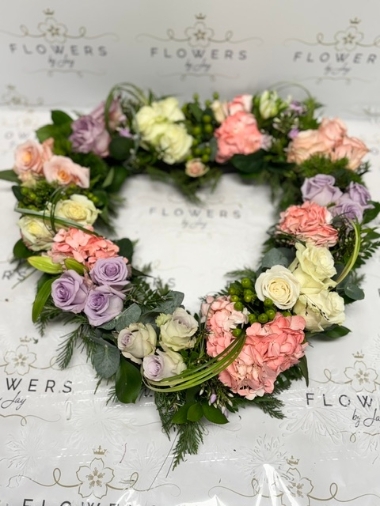 Loose Floral Open Heart