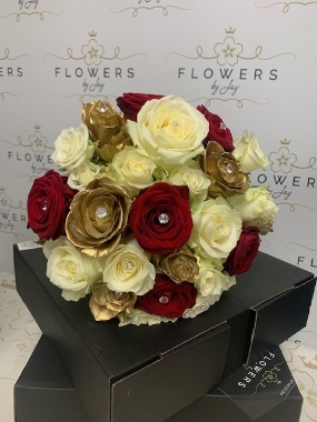Bridal RedCreamGold Dome BQ