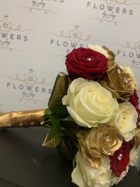 Bridal RedCreamGold Dome BQ