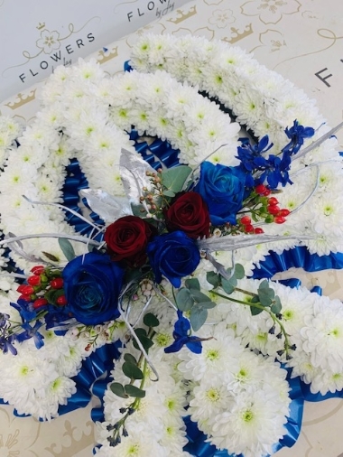 Royal Blue Ribbon Khanda